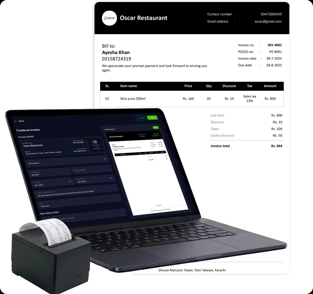 Invoicing & GST-Compliant Tax Management.