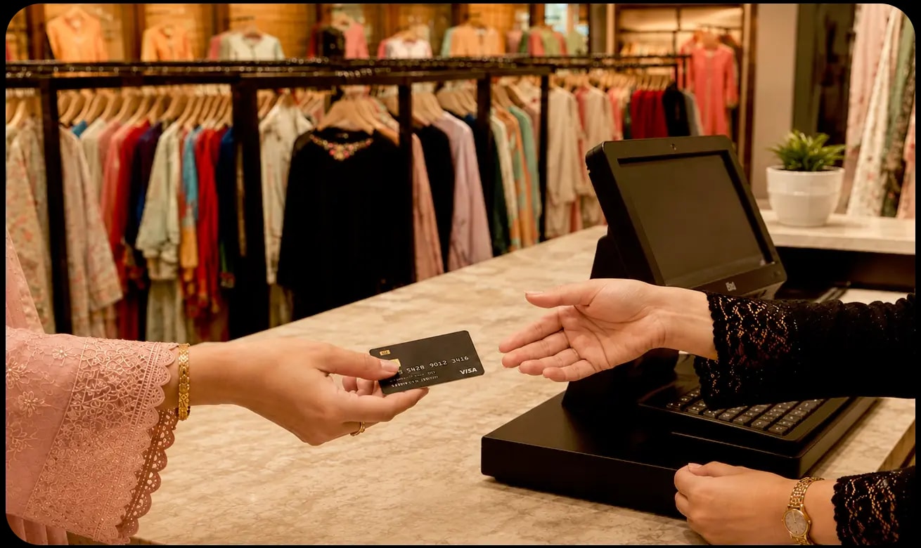 From rack to online, run your brand with control. illustration